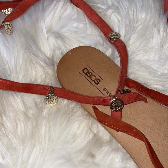 ASOS Ankle/Gladiator, Medallion Wrap Tie Sandals - Picture 2 of 5